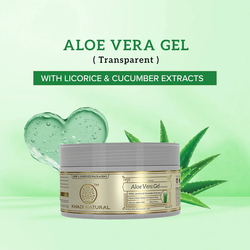 Khadi Natural Aloevera Gel with Liqorice & Cucumber Extracts - 200g